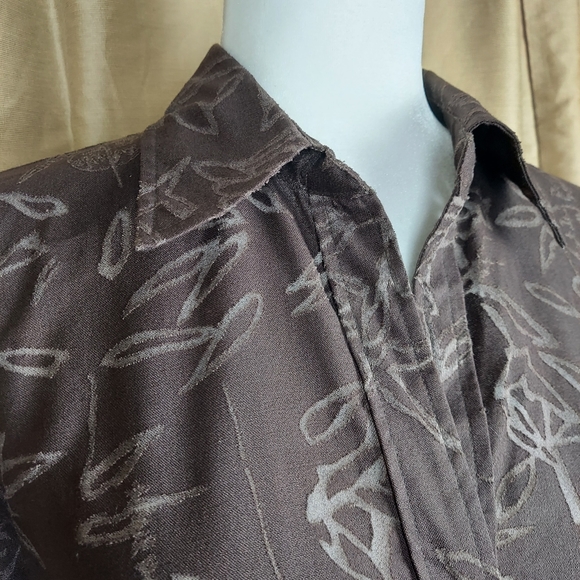 Bamboo Traders linen blend sheer print  top size M - Picture 2 of 9